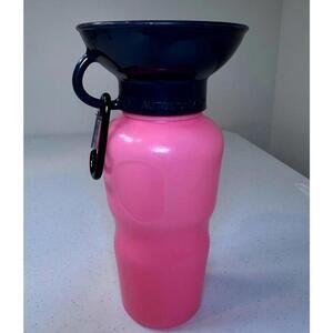 AutoDogMug Pink Water Bottle with Funnel